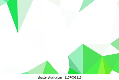 Light Blue, Green vector triangle mosaic template. Elegant bright polygonal illustration with gradient. A completely new design for your leaflet.