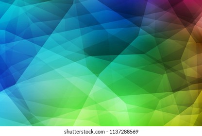 Light Blue, Green vector triangle mosaic texture. Shining polygonal illustration, which consist of triangles. Pattern for a brand book's backdrop.