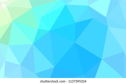 Light Blue, Green vector triangle mosaic cover. Modern abstract illustration with triangles. Textured pattern for your backgrounds.