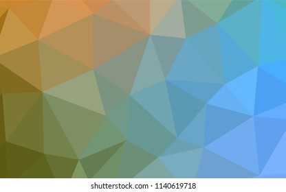 Light Blue, Green vector triangle mosaic cover. Elegant bright polygonal illustration with gradient. Triangular pattern for your design.