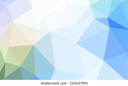Light Blue, Green vector triangle mosaic cover. Colorful abstract illustration with triangles. New template for your brand book.