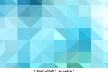 Light Blue, Green vector triangle mosaic cover. Glitter abstract illustration with an elegant triangles. A new texture for your web site.