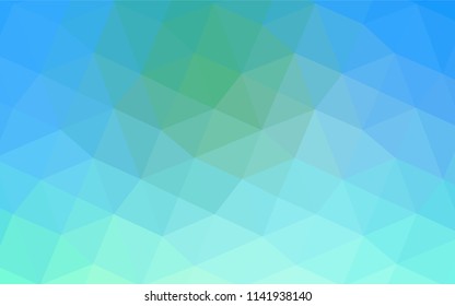 Light Blue, Green vector triangle mosaic texture. Modern geometrical abstract illustration with gradient. That new template can be used for your brand book.
