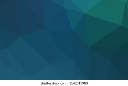 Light Blue, Green vector triangle mosaic cover. Polygonal abstract illustration with gradient. New template for your brand book.