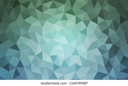 Light Blue, Green vector triangle mosaic texture. A sample with polygonal shapes. Completely new template for your banner.