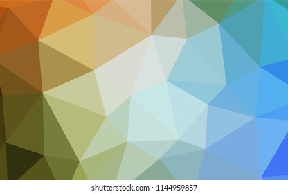 Light Blue, Green vector triangle mosaic texture. Shining polygonal illustration, which consist of triangles. Triangular pattern for your design.