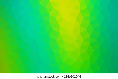 Light Blue, Green vector triangle mosaic texture. Shining polygonal illustration, which consist of triangles. Pattern for a brand book's backdrop.