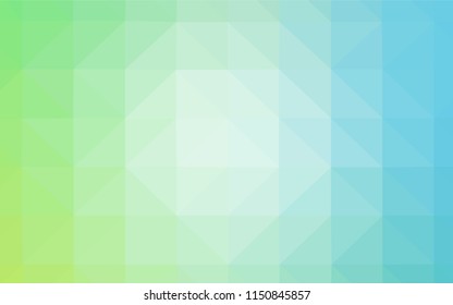 Light Blue, Green vector triangle mosaic texture. Shining colorful illustration with triangles. A new texture for your web site.