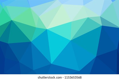 Light Blue, Green vector triangle mosaic template. Colorful illustration in polygonal style with gradient. Brand new style for your business design.