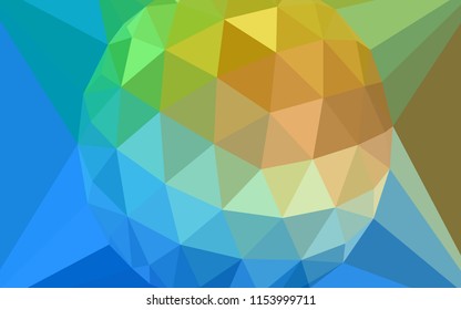 Light Blue, Green vector triangle mosaic cover with a diamond. Illustration in abstract style with triangles. Template for cell phone's backgrounds.