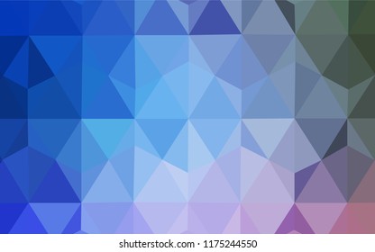 Light Blue, Green vector triangle mosaic texture. Elegant bright polygonal illustration with gradient. Template for cell phone's backgrounds.