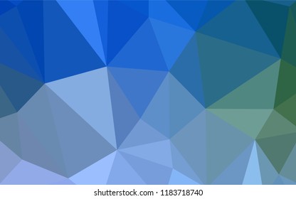 Light Blue, Green vector triangle mosaic texture. Glitter abstract illustration with an elegant triangles. Best triangular design for your business.