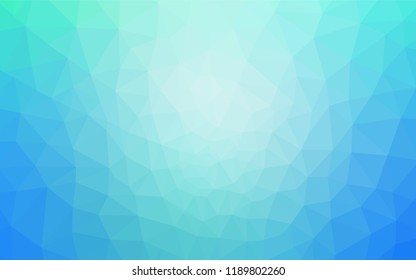 Light Blue, Green vector triangle mosaic cover. Shining colorful illustration with triangles. A completely new design for your leaflet.