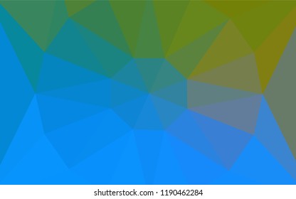 Light Blue, Green vector triangle mosaic template with a diamond. Modern abstract illustration with triangles. Brand new style for your business design.