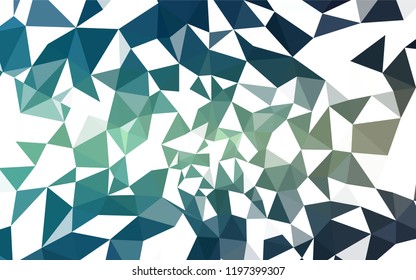 Light Blue, Green vector triangle mosaic template. Colorful illustration in polygonal style with gradient. Template for cell phone's backgrounds.