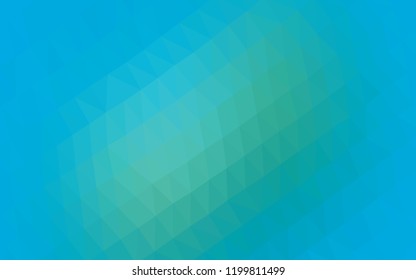 Light Blue, Green vector triangle mosaic background. Shining illustration, which consist of triangles. The best triangular design for your business.