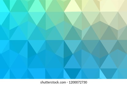 Light Blue, Green vector triangle mosaic cover. Colorful illustration in abstract style with triangles. Best triangular design for your business.