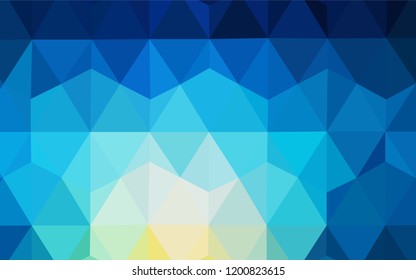 Light Blue, Green vector triangle mosaic cover. Colorful illustration in abstract style with triangles. Triangular pattern for your design.