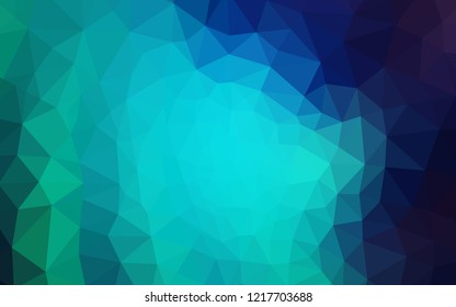 Light Blue, Green vector triangle mosaic template. A sample with polygonal shapes. Brand new style for your business design.