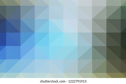 Light Blue, Green vector triangle mosaic template. Colorful abstract illustration with triangles. Triangular pattern for your design.