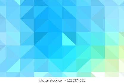 Light Blue, Green vector triangle mosaic texture. Shining colorful illustration with triangles. A new texture for your web site.