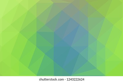 Light Blue, Green vector triangle mosaic template. Glitter abstract illustration with an elegant design. Completely new template for your business design.