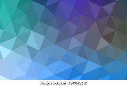 Light Blue, Green vector triangle mosaic texture. Colorful illustration in abstract style with gradient. The template for cell phone's backgrounds.