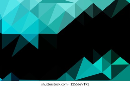 Light Blue, Green vector triangle mosaic template. A completely new color illustration in a vague style. Brand new design for your business.