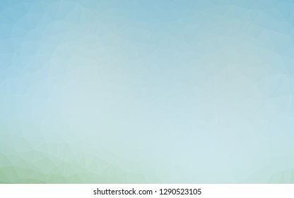 Light Blue, Green vector triangle mosaic texture. Shining colored illustration in a Brand new style. Template for your brand book.