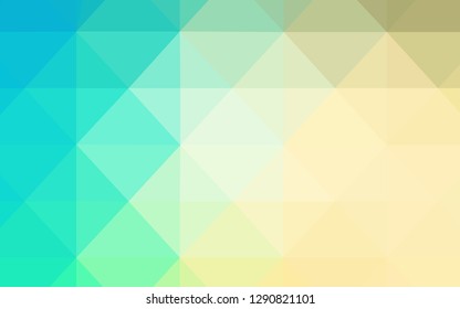 Light Blue, Green vector triangle mosaic cover. Shining colorful illustration with triangles. The best triangular design for your business.