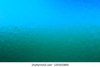 Light Blue, Green vector triangle mosaic texture. Colorful abstract illustration with gradient. Elegant pattern for a brand book.