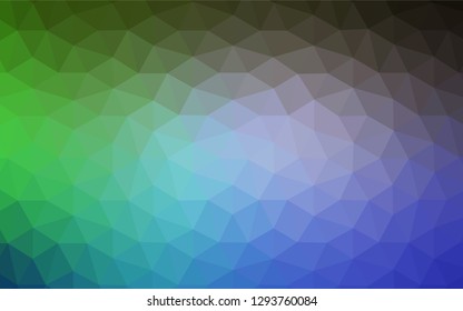 Light Blue, Green vector triangle mosaic texture. Shining colorful illustration with triangles. New template for your brand book.