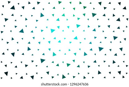 Light Blue, Green vector  triangle mosaic background. Creative geometric illustration in Origami style with gradient. A completely new design for your leaflet.