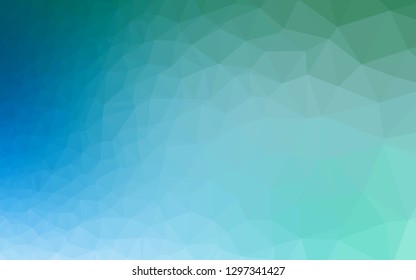 Light Blue, Green vector triangle mosaic template. A completely new color illustration in a vague style. Template for a cell phone background.