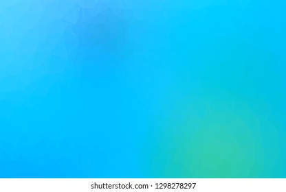 Light Blue, Green vector triangle mosaic cover. Modern geometrical abstract illustration with gradient. Completely new design for your business.