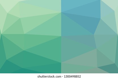 Light Blue, Green vector triangle mosaic template. Modern geometrical abstract illustration with gradient. New texture for your design.