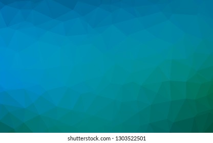 Light Blue, Green vector triangle mosaic texture. A completely new color illustration in a vague style. Textured pattern for background.
