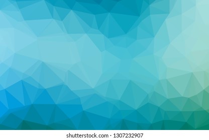Light Blue, Green vector triangle mosaic texture. Colorful abstract illustration with gradient. New texture for your design.