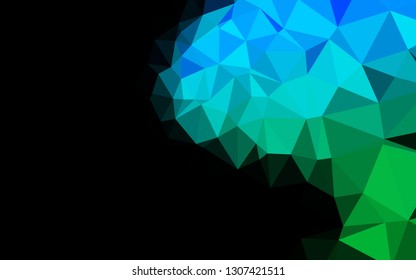 Light Blue, Green vector triangle mosaic template. A completely new color illustration in a vague style. Triangular pattern for your business design.