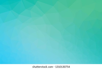 Light Blue, Green vector triangle mosaic texture. Shining illustration, which consist of triangles. Brand new style for your business design.