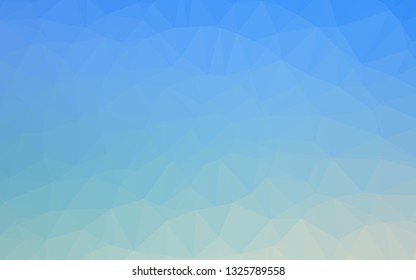 Light Blue, Green vector triangle mosaic cover. Colorful illustration in Origami style with gradient.  Completely new template for your business design.