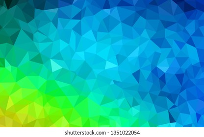 Light Blue, Green vector triangle mosaic background. Colorful illustration in polygonal style with gradient. A new texture for your web site.