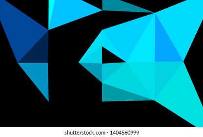 Light Blue, Green vector triangle mosaic template. Shining colored illustration in a Brand new style. Textured pattern for background.