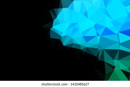 Light Blue, Green vector triangle mosaic template. A completely new color illustration in a vague style. Triangular pattern for your business design.