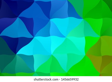 Light Blue, Green vector triangle mosaic template. Polygonal abstract illustration with gradient. Completely new template for your banner.