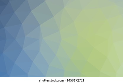 Light Blue, Green vector triangle mosaic texture. A vague abstract illustration with gradient. Completely new template for your business design.