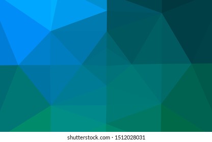 Light Blue, Green vector triangle mosaic template. An elegant bright illustration with gradient. Completely new design for your business.