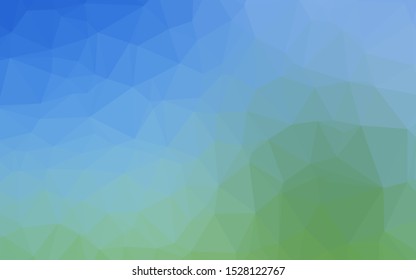 Light Blue, Green vector triangle mosaic texture. Colorful abstract illustration with gradient. Triangular pattern for your business design.