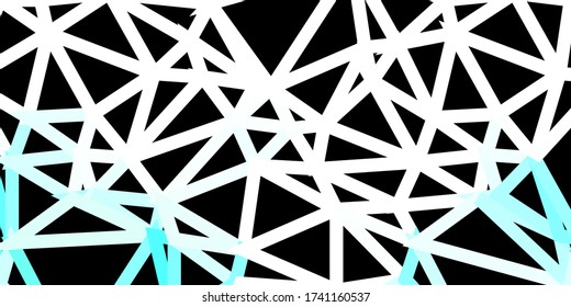 Fondo de mosaico de tres ángulos azul claro, verde vectorial. Ilustración inteligente en estilo faceta con triángulos abstractos. Diseño moderno para tus aplicaciones.