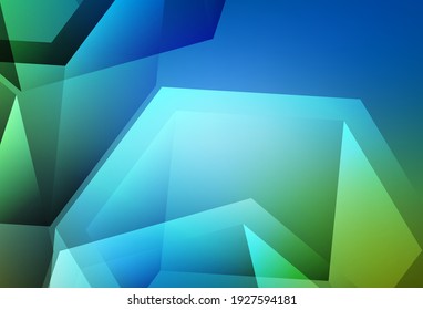 Light Blue, Green vector triangle mosaic template. A completely new color illustration in a polygonal style. Textured pattern for your backgrounds.